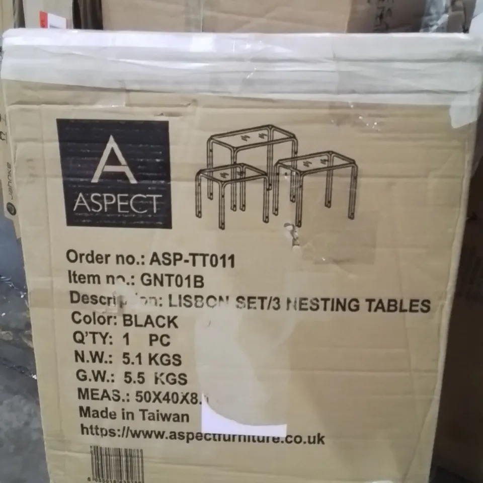 BOXED IRWIN 3 PEICE NEST OF TABLES 