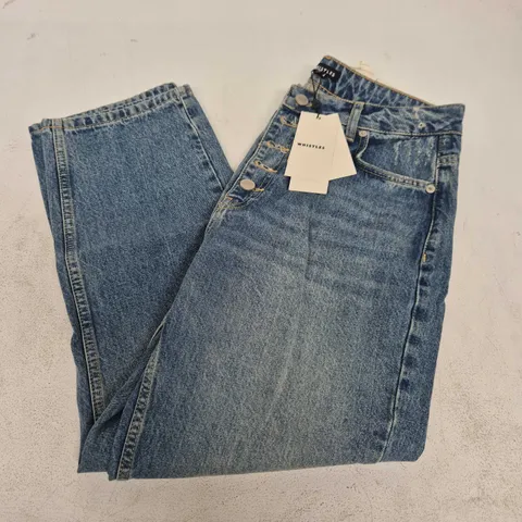 WHISTLES AUTHENTIC HOLLIE BUTTON JEANS IN BLUE - SIZE 32