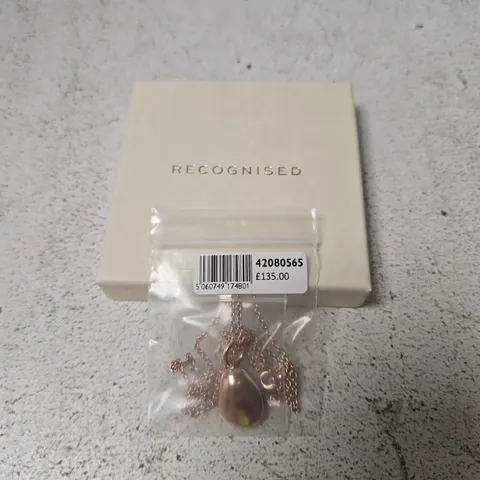 RECOGNISED ROSE GOLD-TONE PENDANT NECKLACE ON CABLE CHAIN