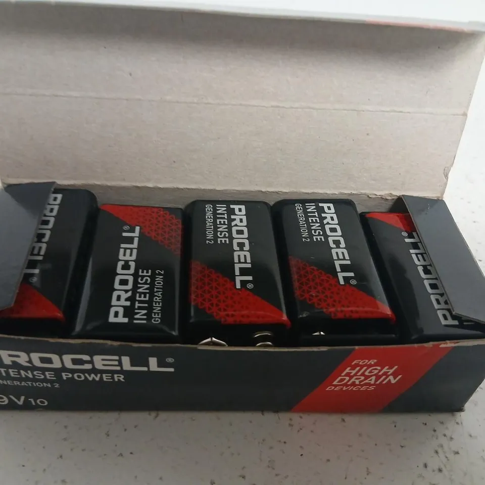 PROCELL 9V BATTERIES – GENERATION 2, BOXED