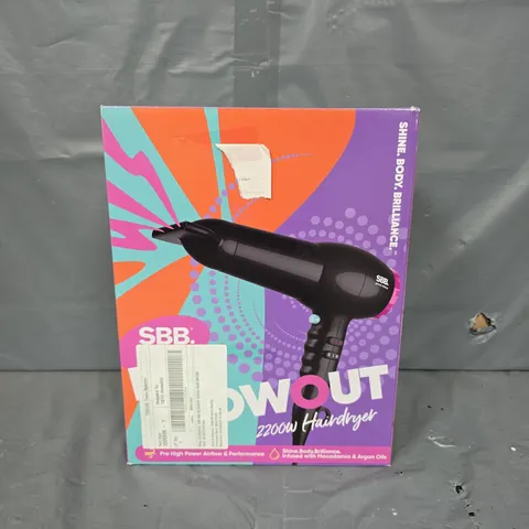 BOXED SBB STYLE TOOLS BIG BLOWOUT 2200W HAIRDRYER