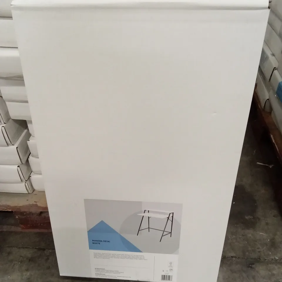 BOXED MANERA DESK - WHITE (1 BOX)