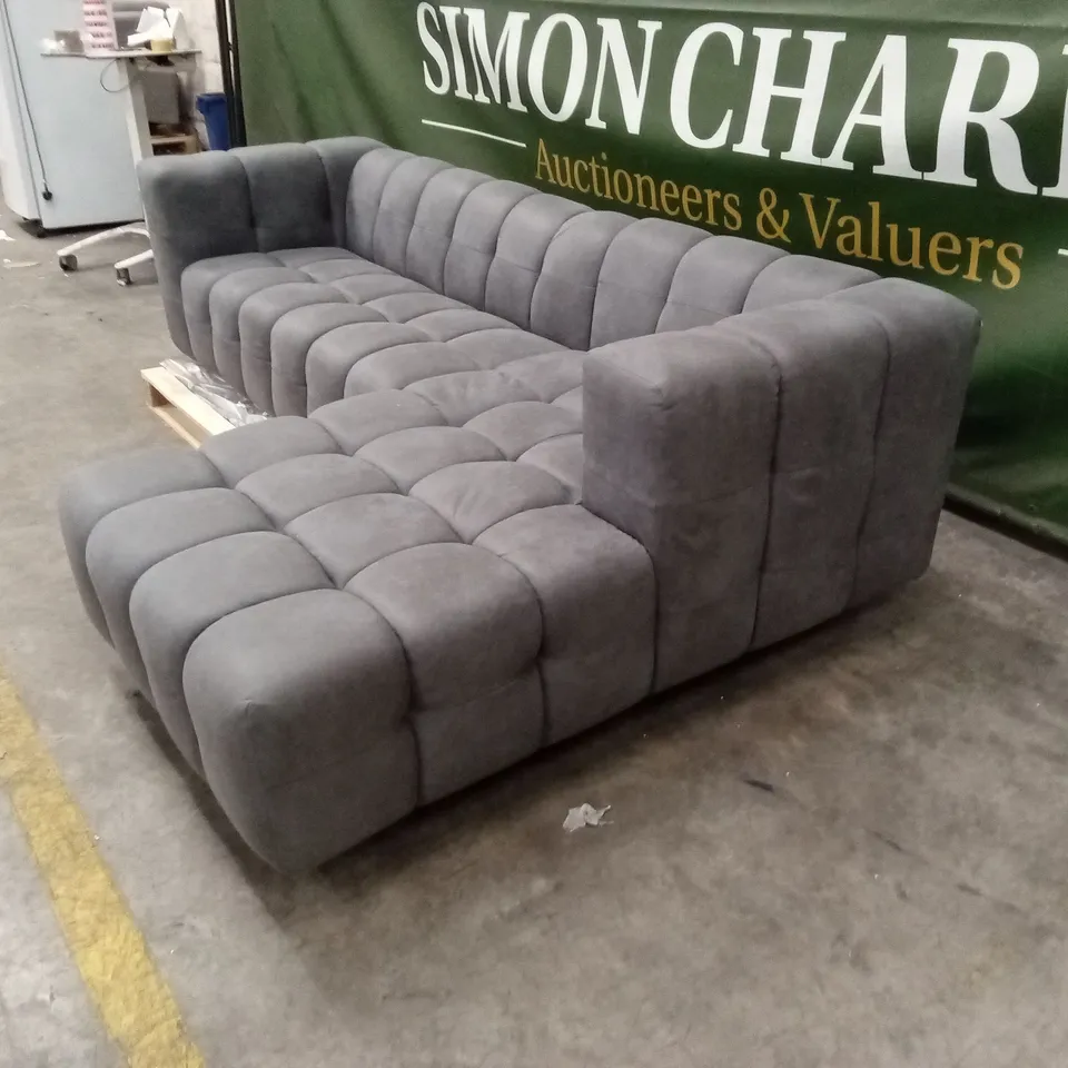 ALUXO TRIBECA MODERN FABRIC CORNER SOFA L SHAPE