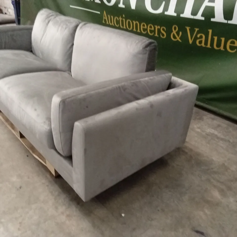 LUCIA 3 SEATER SOFA, GREY HOUSE VELVET