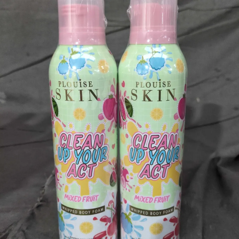 2 X P. LOUISE CLEAN UP YOUR ACT WHIPPED BODY FOAMS - MIXED FRUIT 
