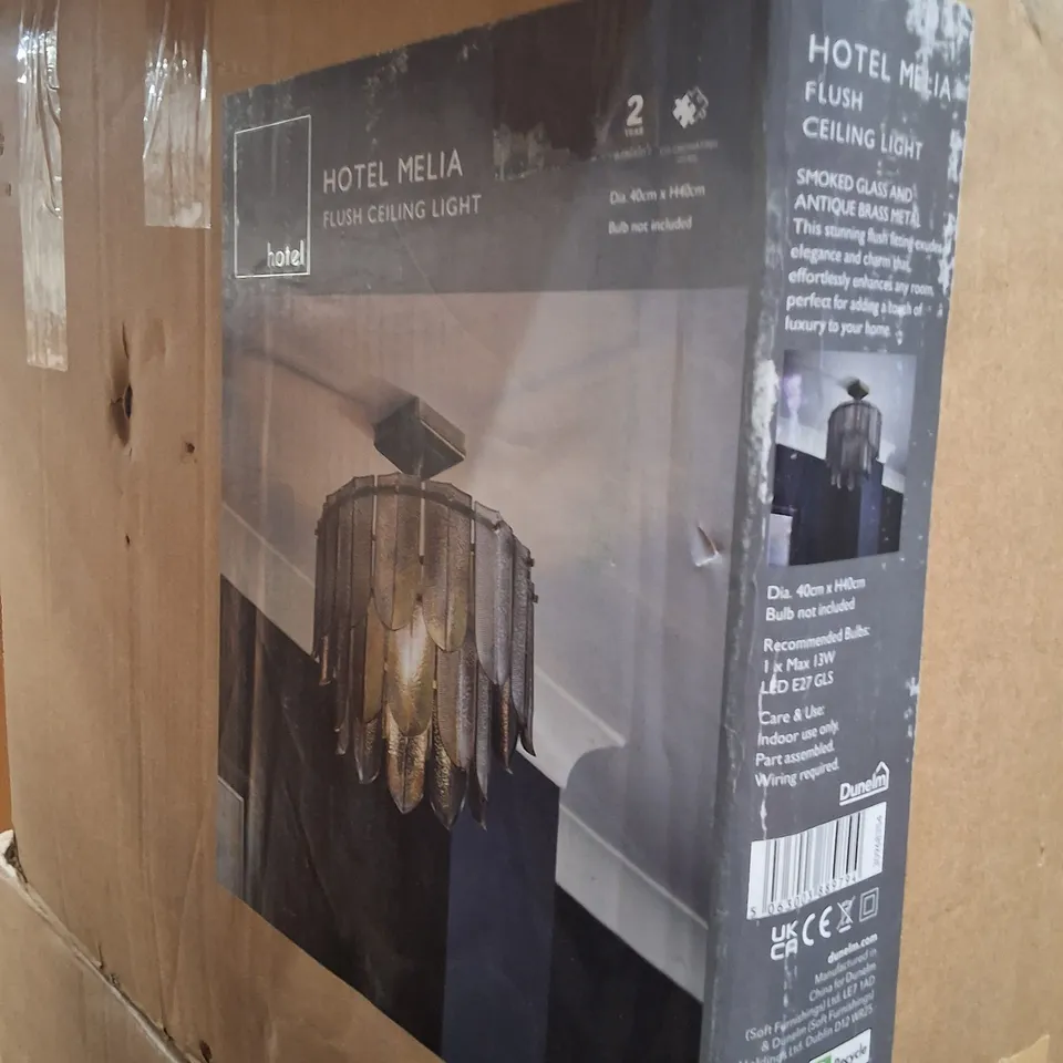 BOXED MELIA FLUSH CEILING LIGHT – 40 CM DIAMETER