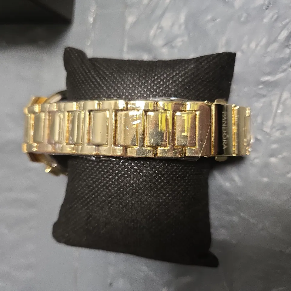 PANDORA GOLD-TONE WATCH WITH CRYSTAL DIAL – LADIES' BRACELET WATCH