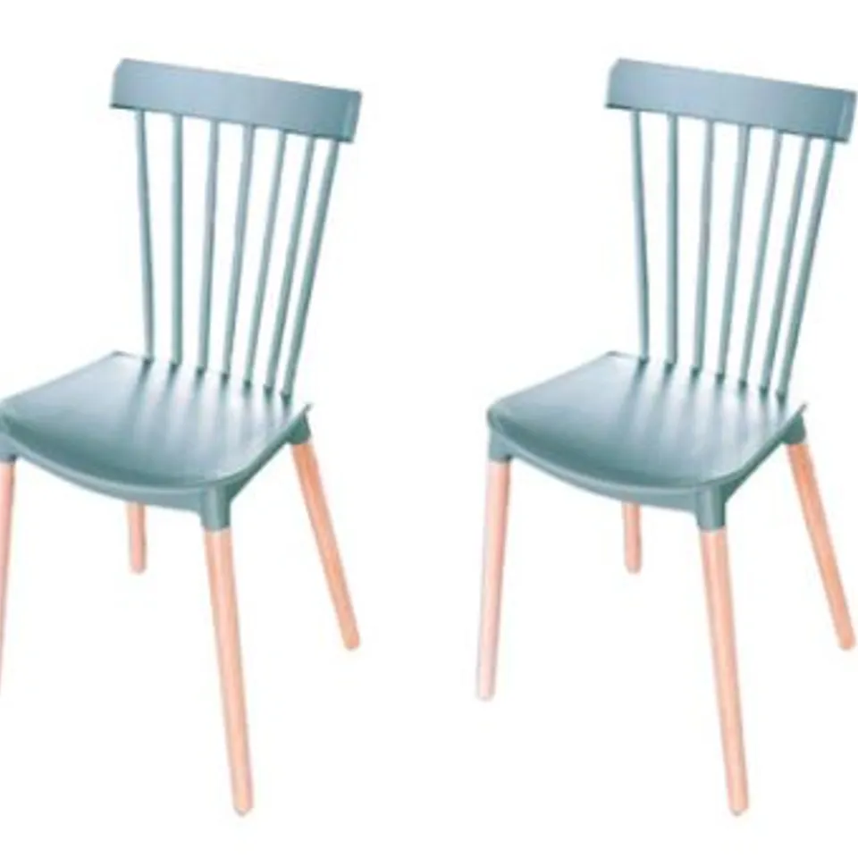FOUR BRAND NEW BOXED LILY TEAL DINING CHAIRS
