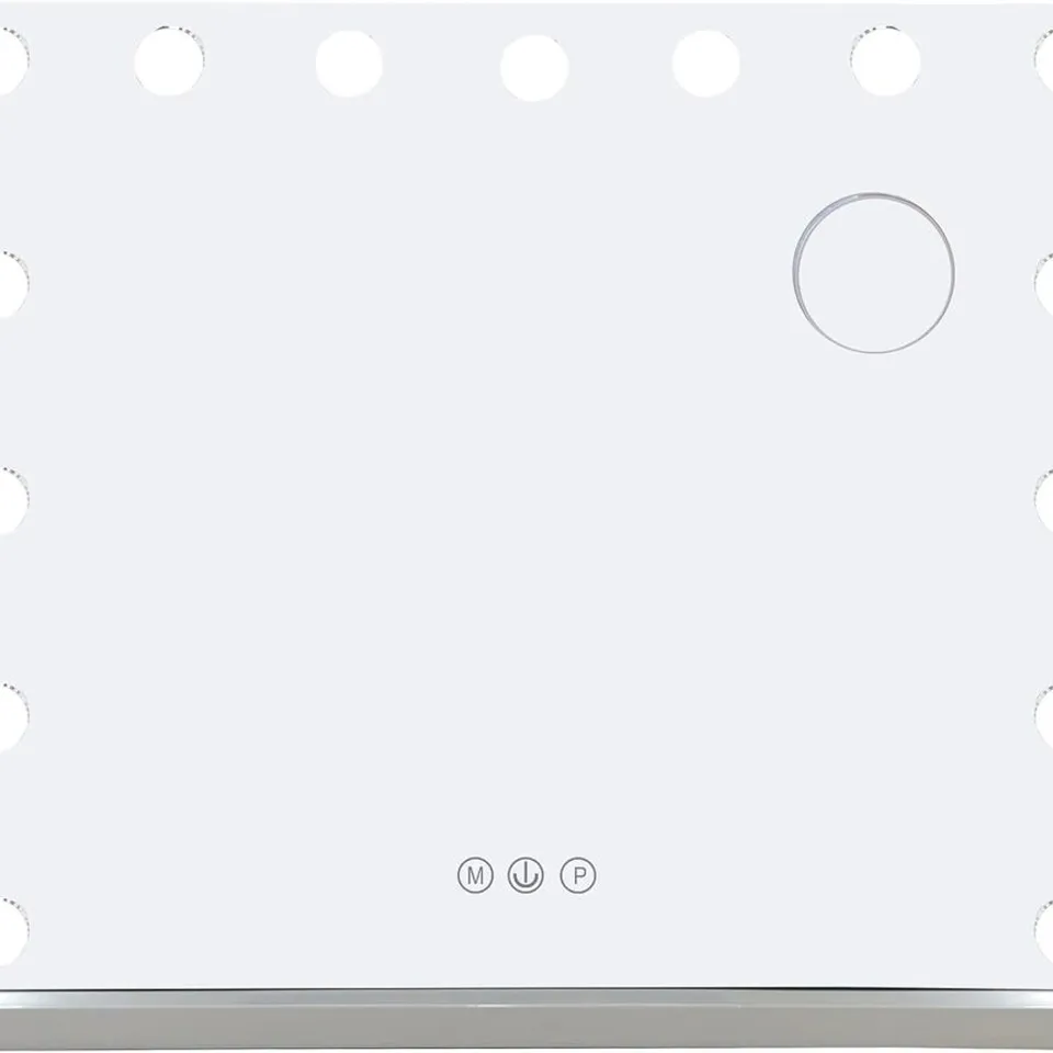 BOXED ALIVIO HOLLYWOOD VANITY MIRROR WITH 15 LED BULBS - WHITE (1 BOX)