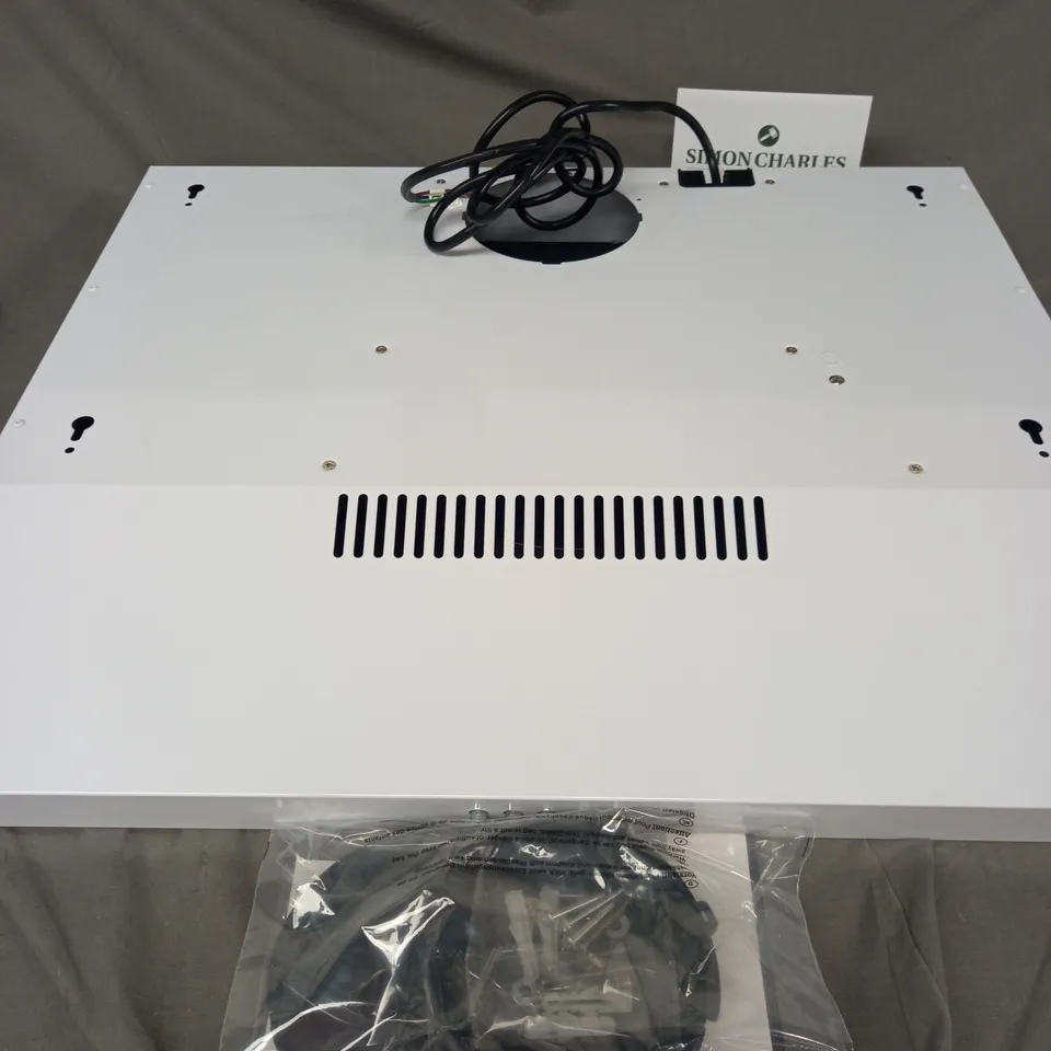 BOXED 60CM VISOR EXTRACTION HOOD IN WHITE