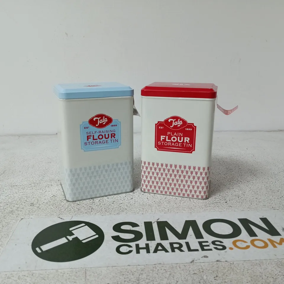 2 X TALA FLOUR STORAGE TINS