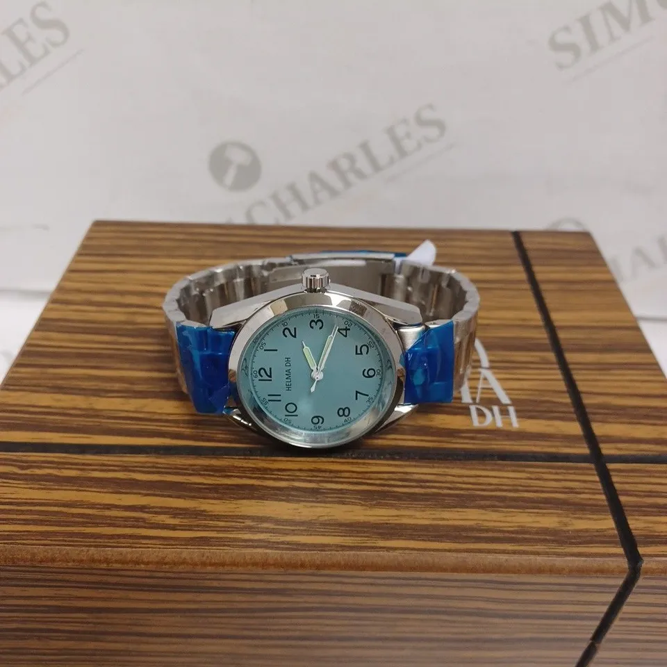 MENS HELMHA DH WATCH –  STAINLESS STEEL STRAP – 3ATM WATER RESISTANT – LUXURY GIFT BOX INCLUDED