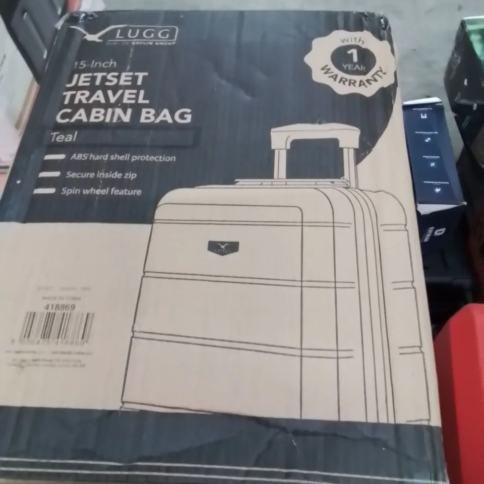 BOXED LUGG 15INCH JETSET TRAVEL CABIN BAG TEAL