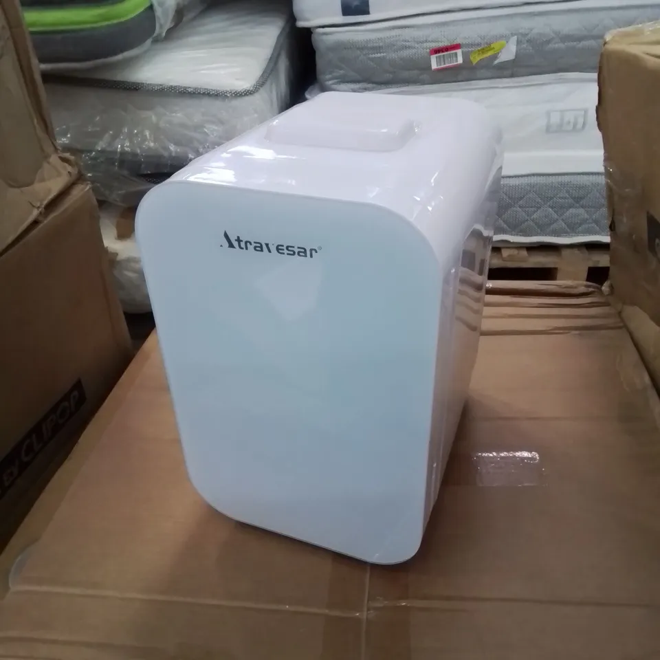 BOXED PORTABLE MINI CAR REFRIGERATOR IN WHITE