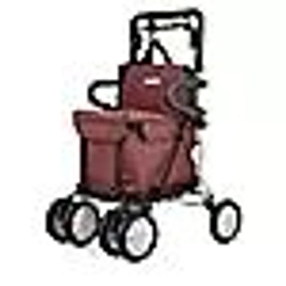 CARLETT COMFORT ASSIST SHOPPING TROLLEY WITH SEAT AND ACCESSORIES