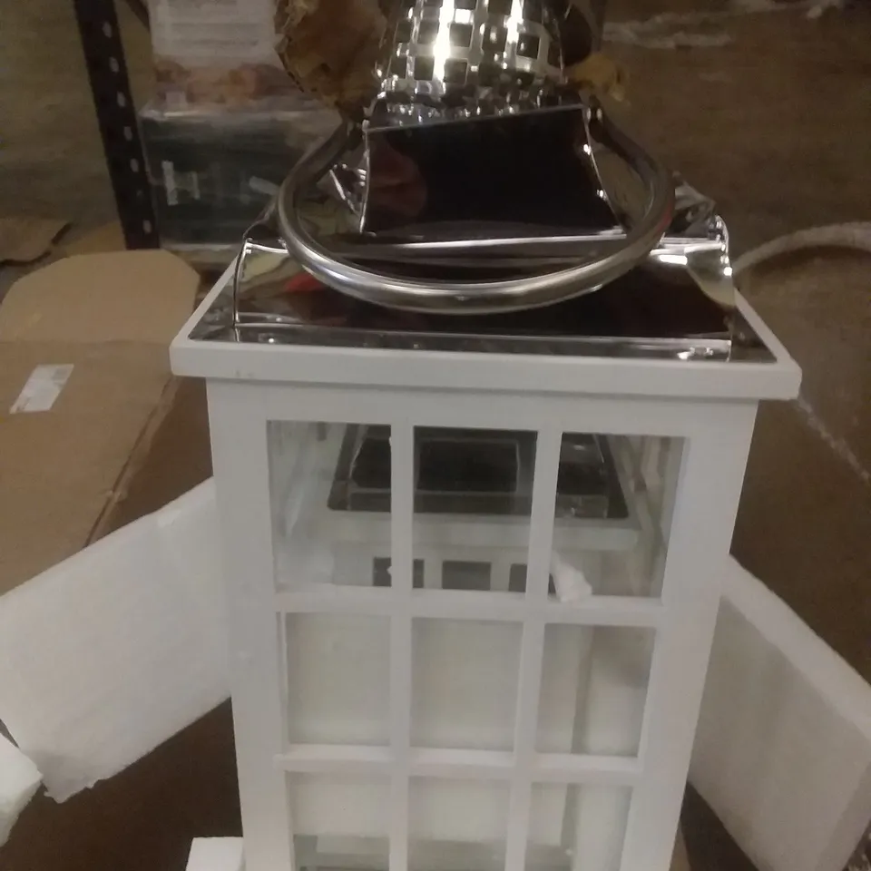 BOXED JHY DESIGN SET OF 2 STAINLESS STEEL HANGING CANDLE LANTERNS