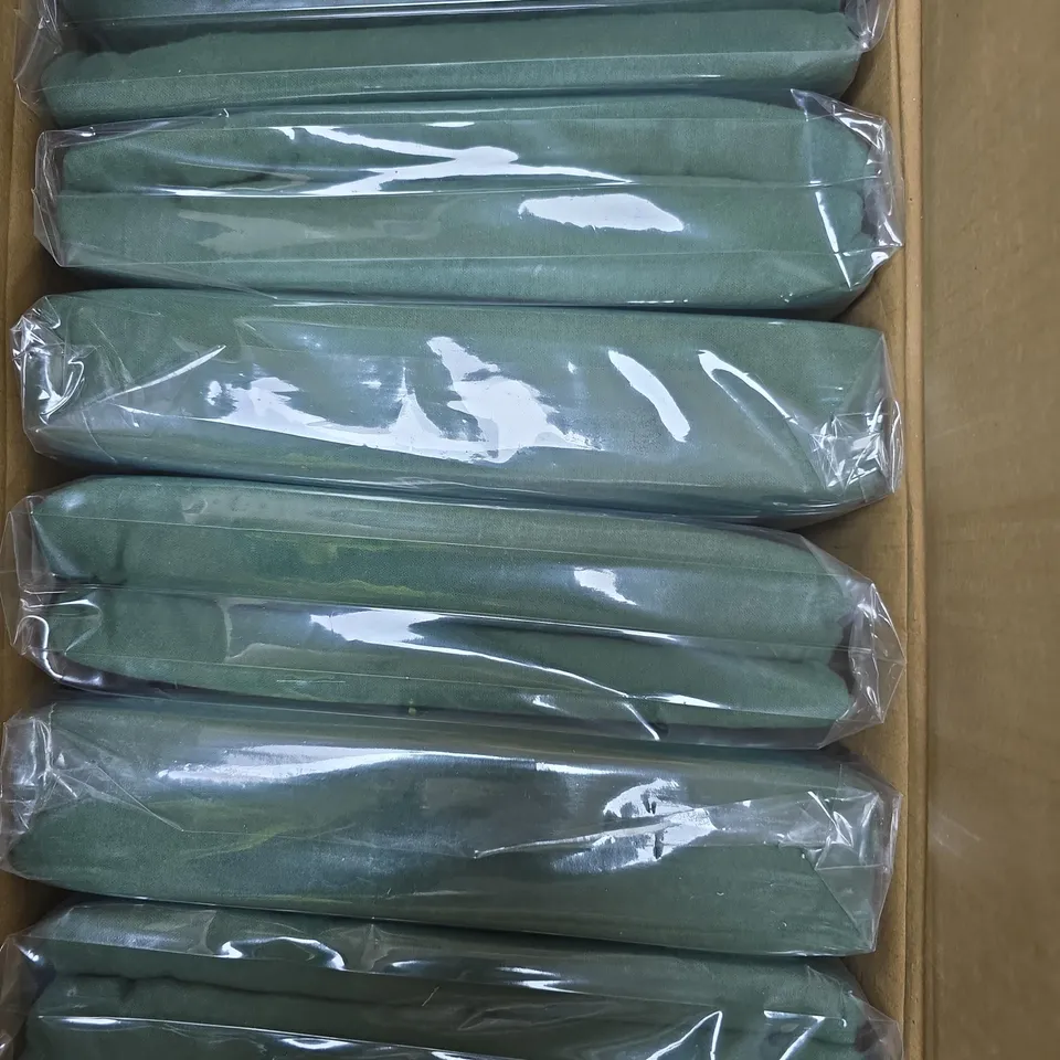 8 X AT HOME LIVING BRUSHED DOUBLE BED SHEETS - GREEN 