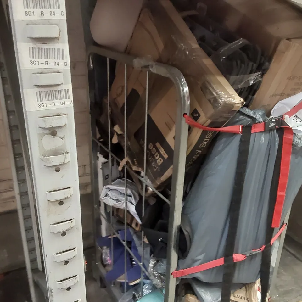 CAGE CONTAINING ASSORTED CONSUMER PRODUCTS - CAGE NOT INCLUDED -