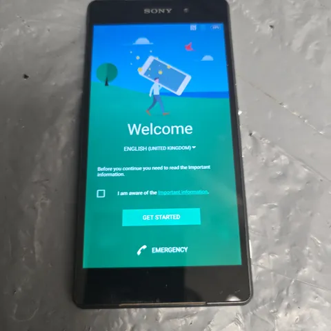 UNBOXED SONY XPERIA MOBILE PHONE IN BLACK - D6503