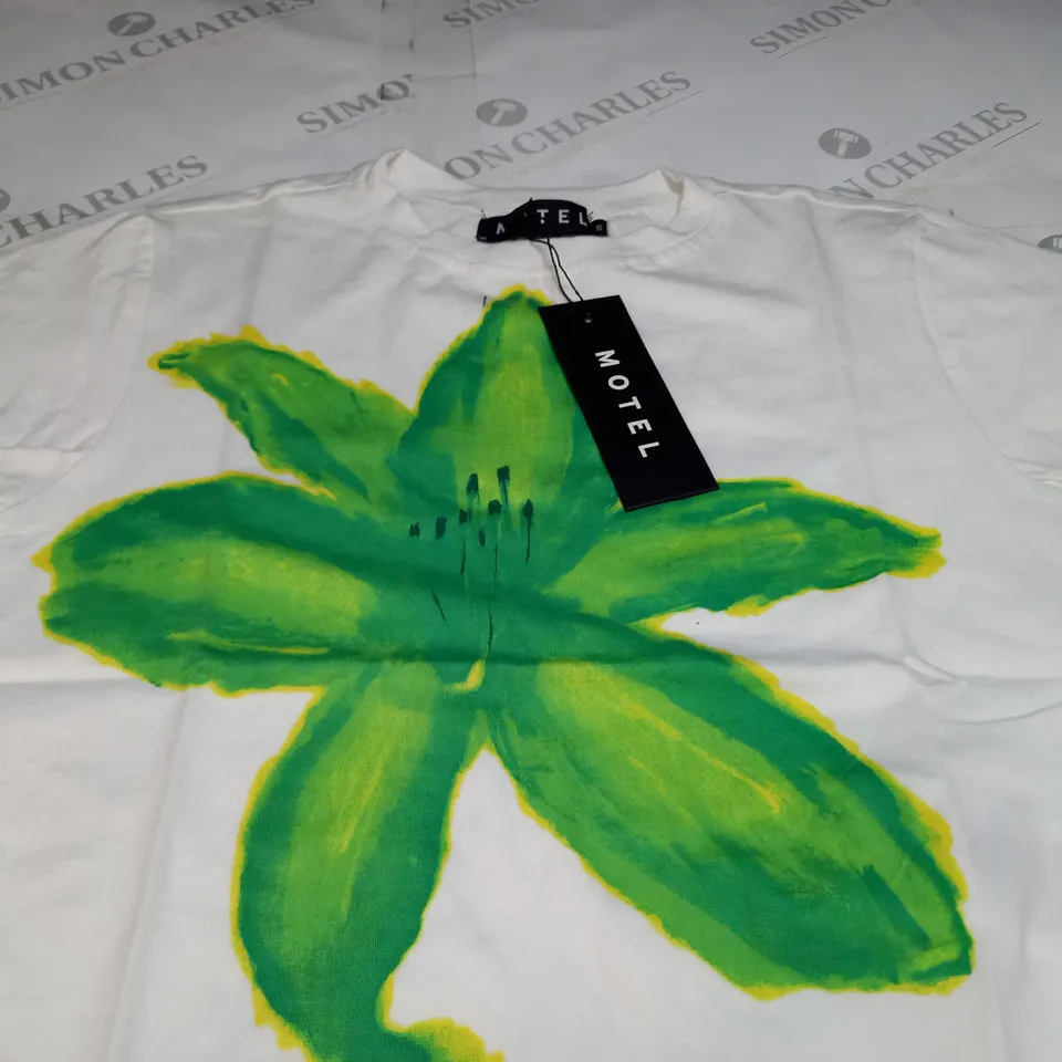 MOTEL TIONA TOP IN SUMMER FLOWER LIME - SMALL
