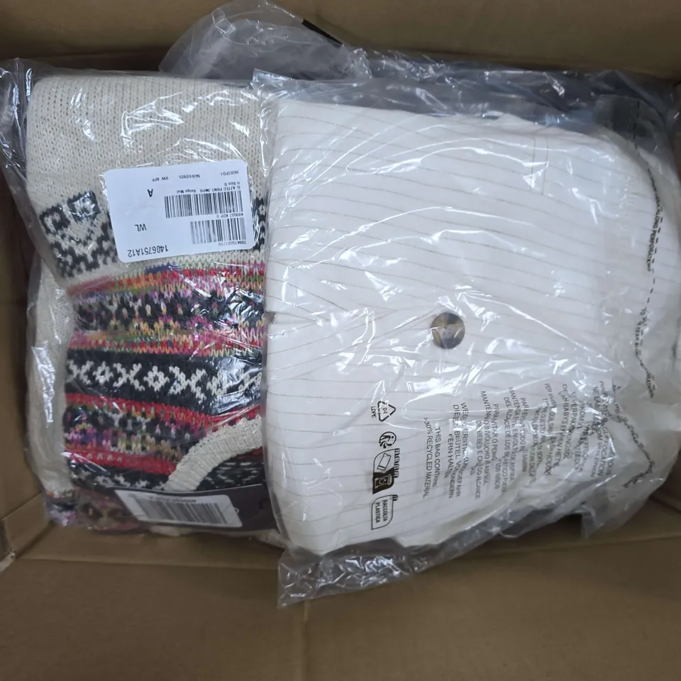 APPROXIMATELY 12 ASSORTED CLOTHING ITEMS IN VARIOUS STYLES, SIZES & COLOURS TO INCLUDE BRANDS SUCH AS FRANK USHER, ONLY, IZABEL LONDON, ETC