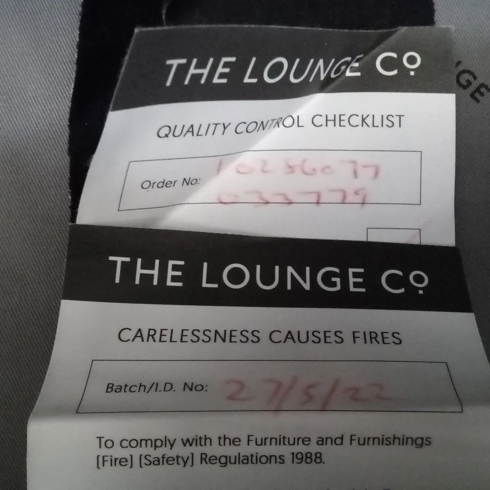 QUALITY THE LOUNGE CO DESIGNER RHF SECTION SOFA - BLACK FABRIC 
