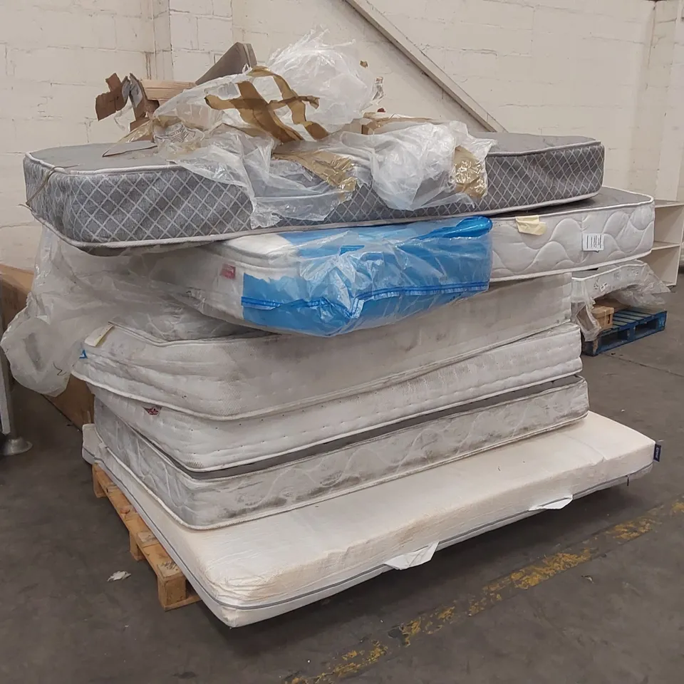 APPROX 9 X ASSORTED MATTRESSES. BRANDS, SIZES AND CONDITIONS VARY