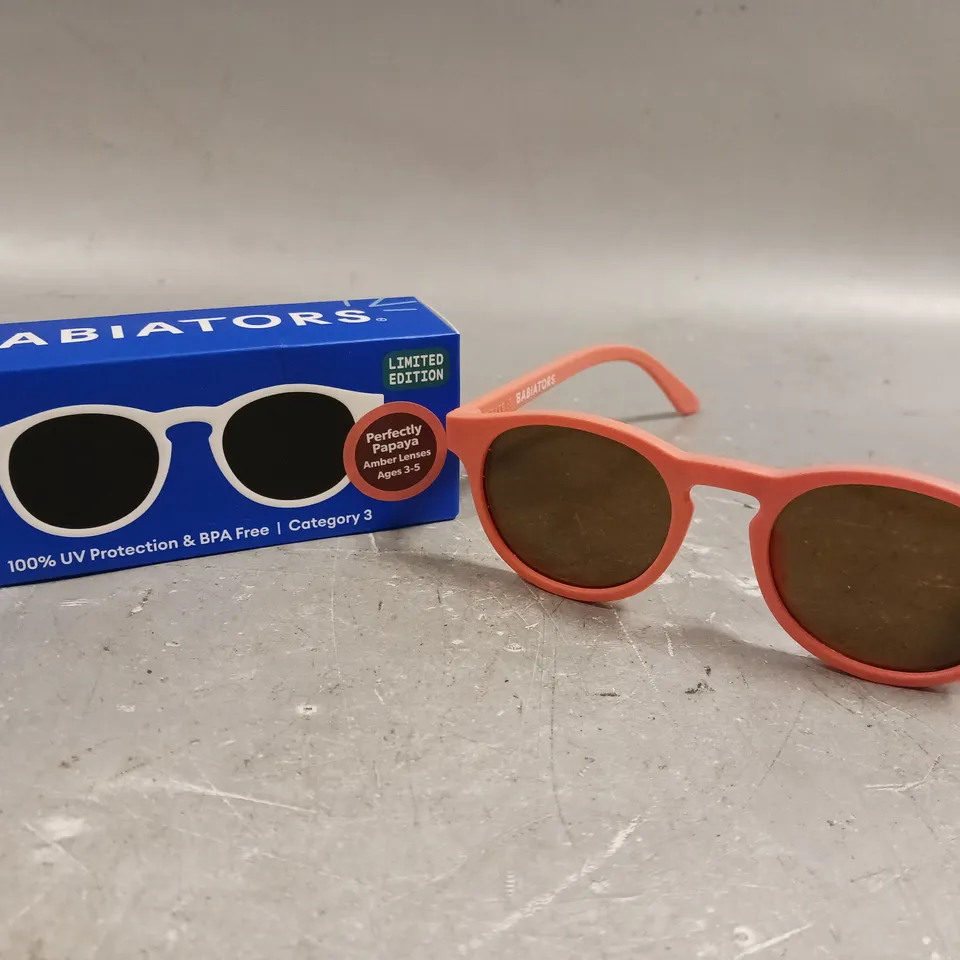 BOXED BABIATORS PERFECTLY PAPAYA CHILDRENS SUNGLASSES 
