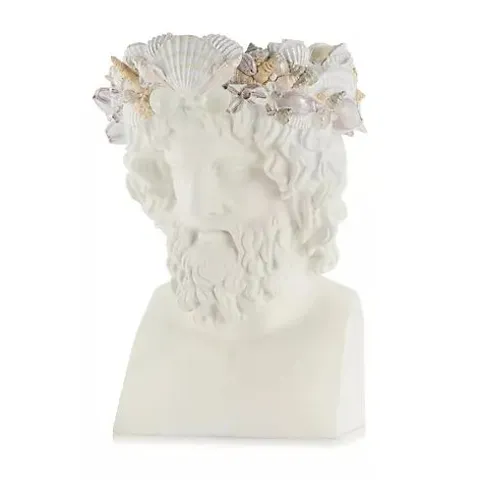 GARDEN REFLECTIONS COASTAL EDIT SEA KING BUST PLANTER
