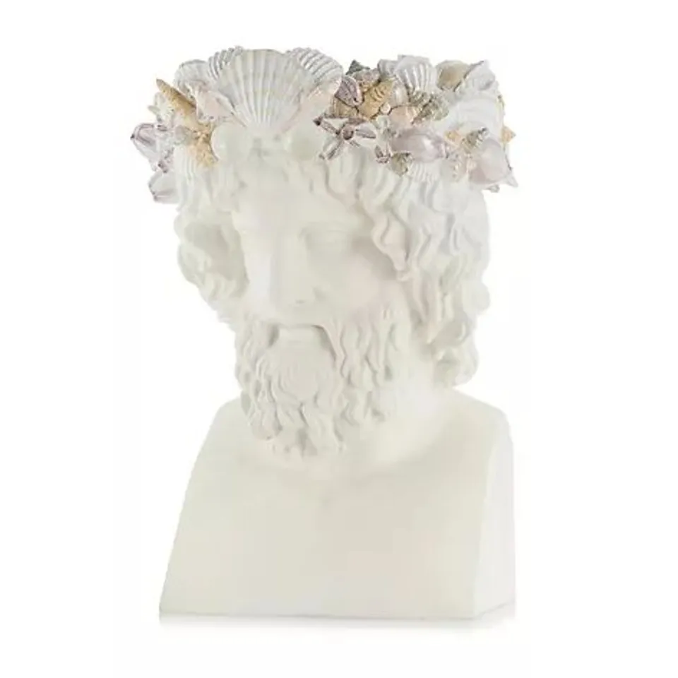 GARDEN REFLECTIONS COASTAL EDIT SEA KING BUST PLANTER