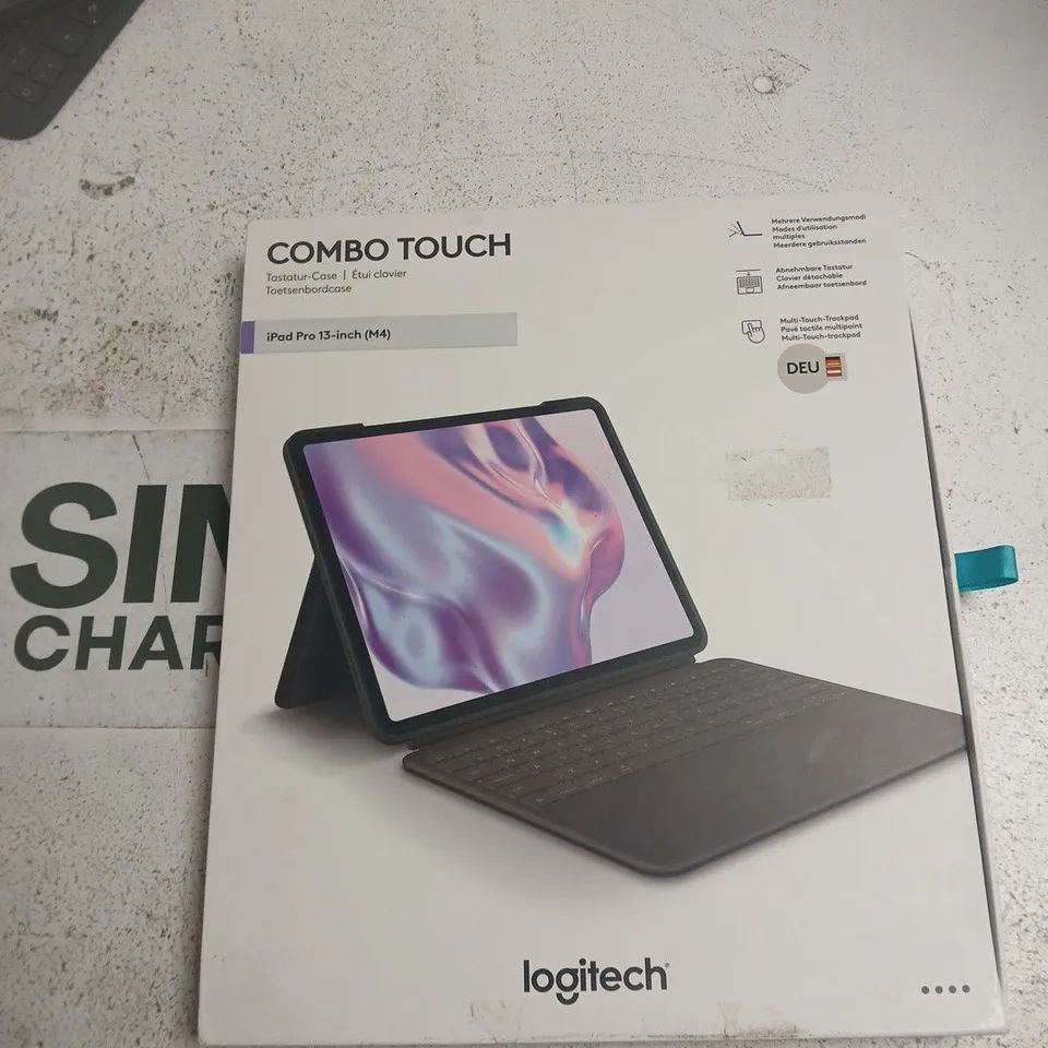 LOGITECH COMBO TOUCH KEYBOARD CASE FOR IPAD PRO 13-INCH (M4) – BLACK GERMAN LAYOUT
