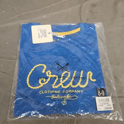CREW CLOTHING COMPANY KIDS GRAPHIC TEE – BLUE UK 8-9 - KIDS