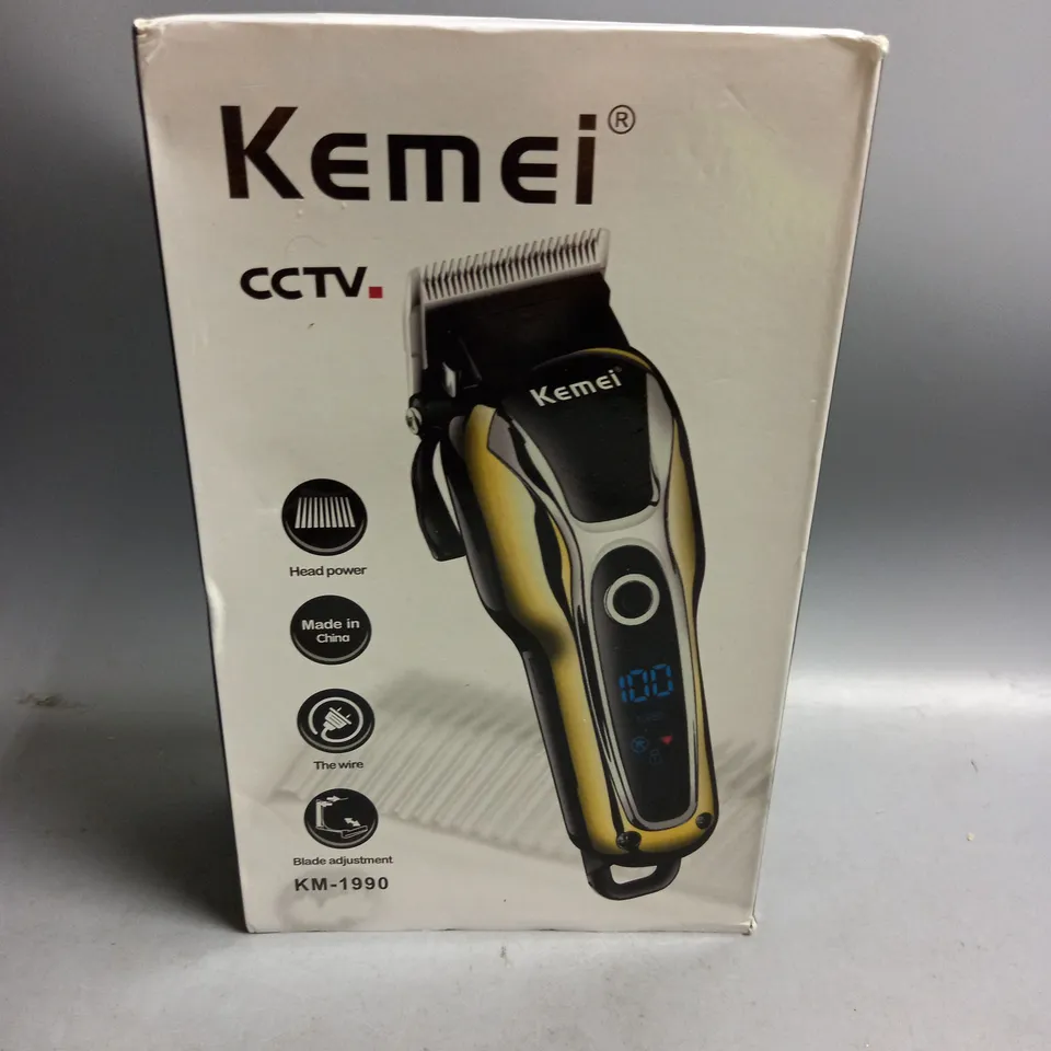 BOXED KEMEI PROFESSIONAL HAIR CLIPPERS KM-1990 GOLD