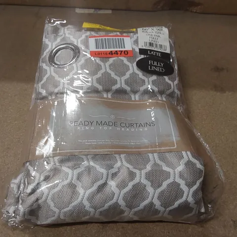 BAGGED PAIR OF DAREECE COTSWOLD EYELET RING TOP CURTAINS - 168 x 229cm