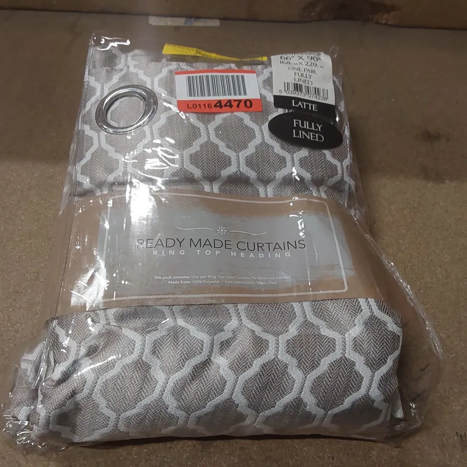 BAGGED PAIR OF DAREECE COTSWOLD EYELET RING TOP CURTAINS - 168 x 229cm