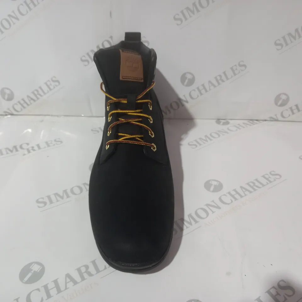 BOXED PAIR OF TIMBERLAND SHOES IN BLACK UK SIZE 10.5