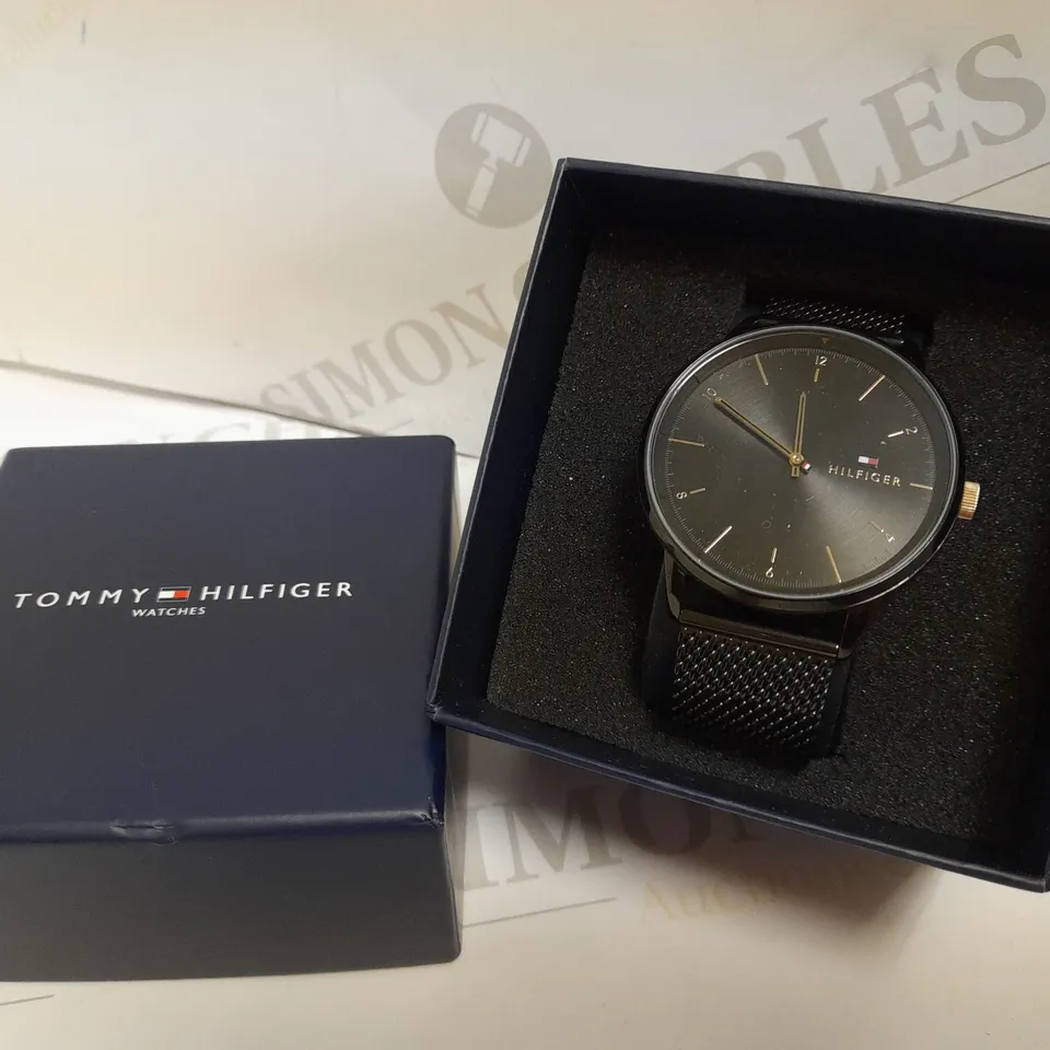 TOMMY HILFIGER HENRIX MEN'S BLACK IP BRACELET WATCH RRP £159