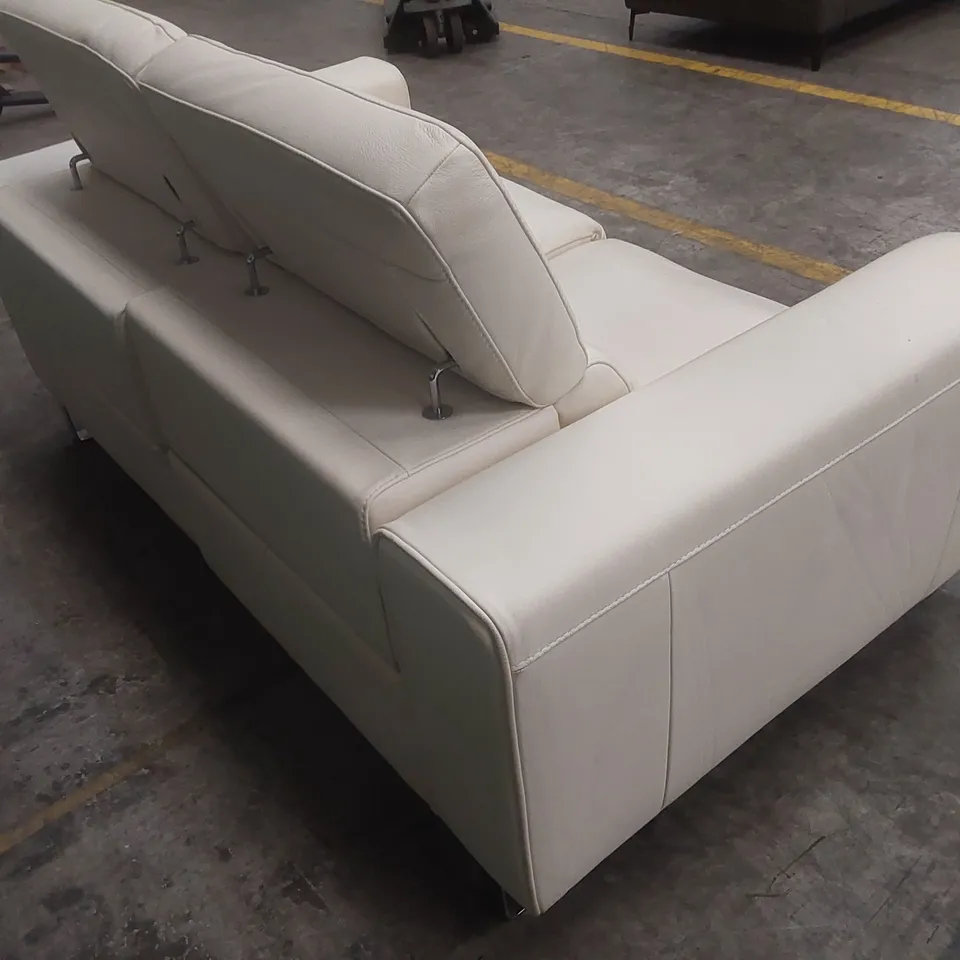 QUALITY DESIGNER ITALIAN MADE ASHLEY 2 SEATER ELECTRIC RECLINER LEATHER SOFA 