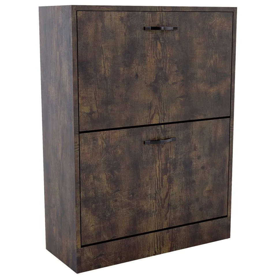 BOXED 12 PAIR SHOE STORAGE CABINET