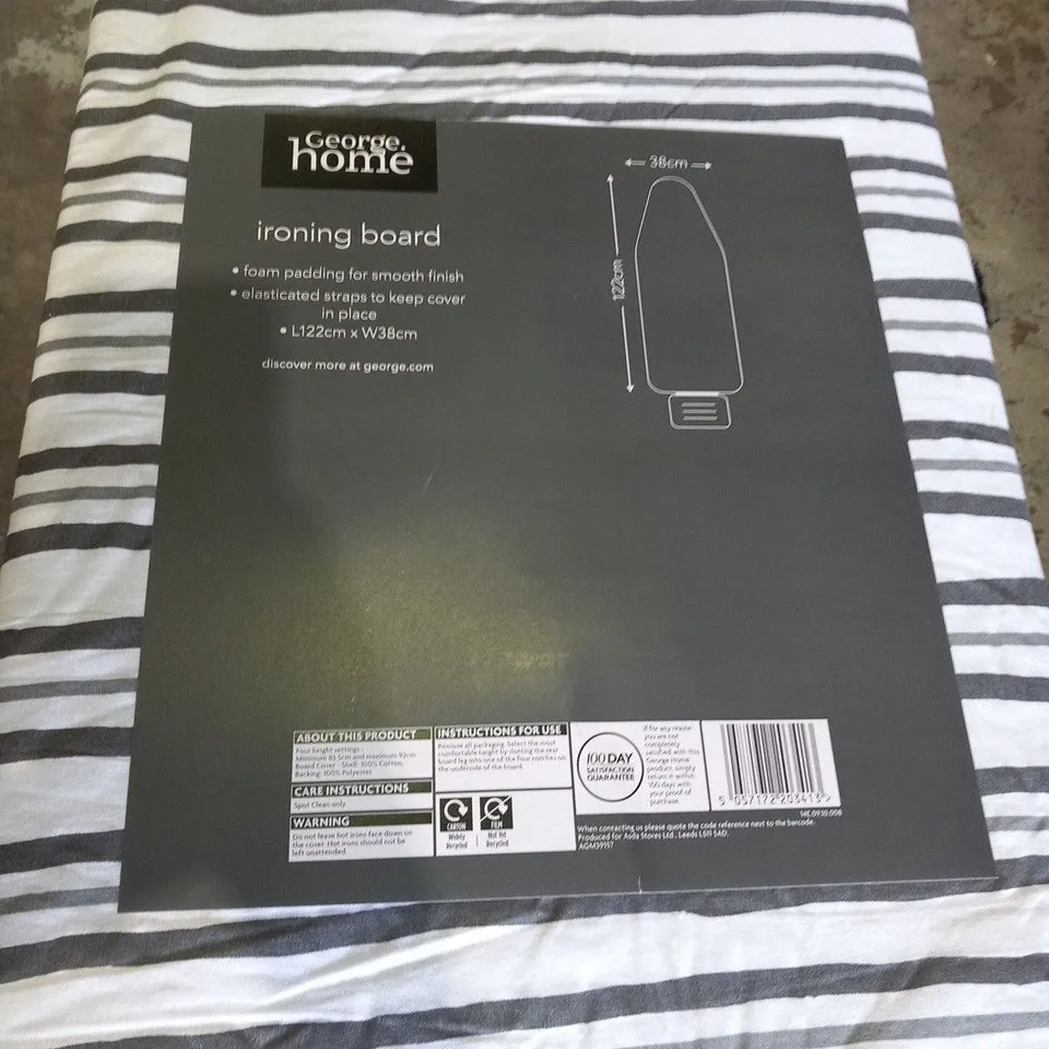 FOUR BRAND NEW IRONING BOARDS WITH FOAM PADDING FOR SMOOTH FINISH(2 BOXES)