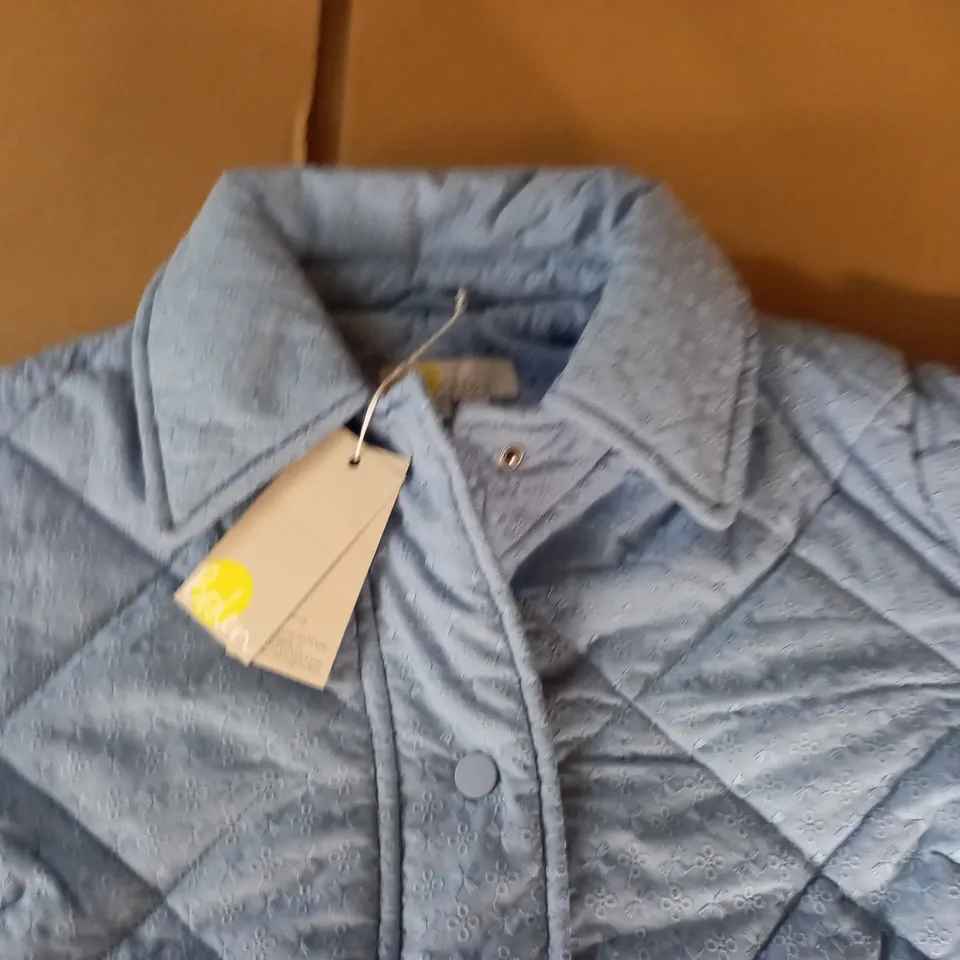 BODEN BLUE BUTTON FRONT COAT - UK 8 