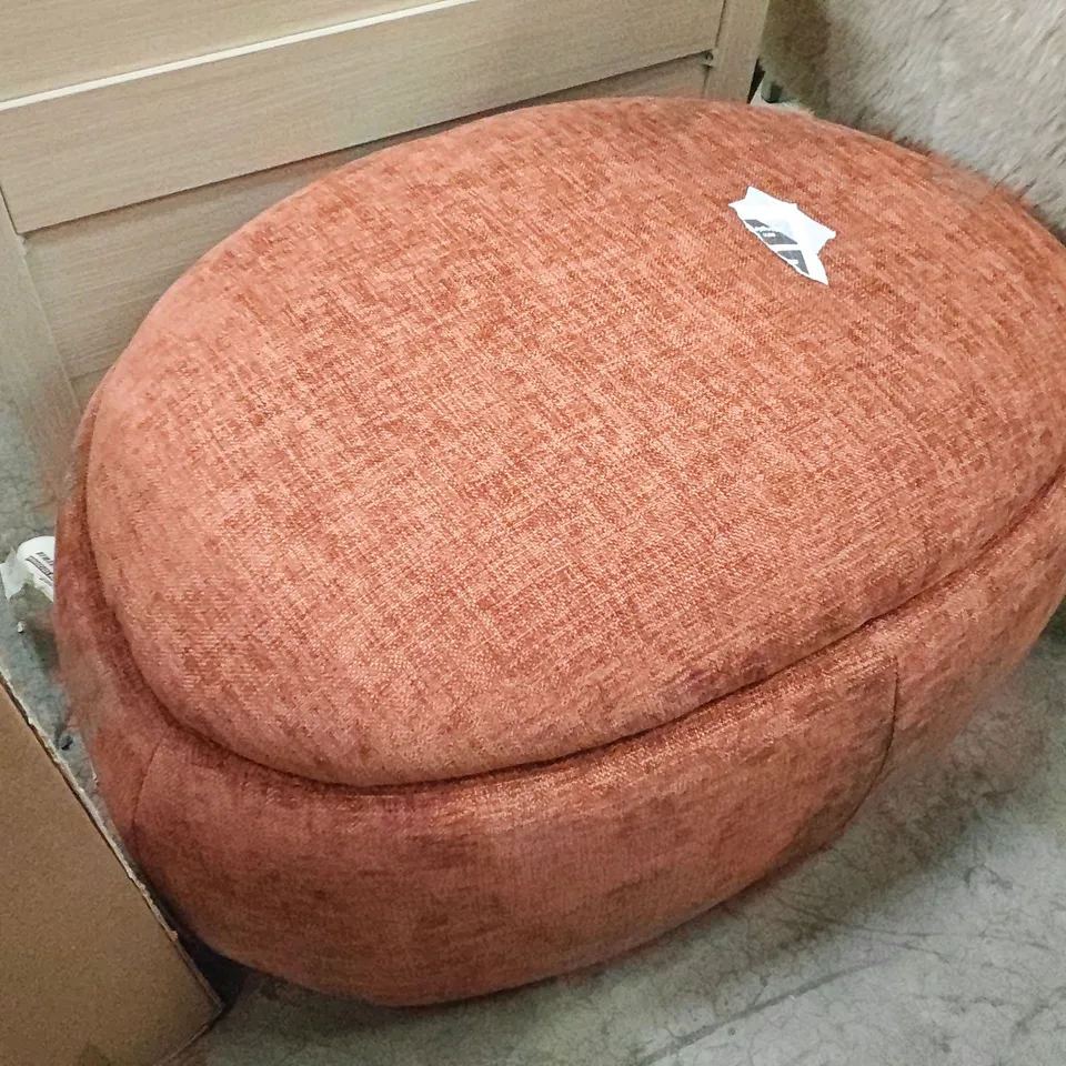 TARANIKA SOFT TOUCH FABRIC SMALL STORAGE OTTOMAN – TERRA