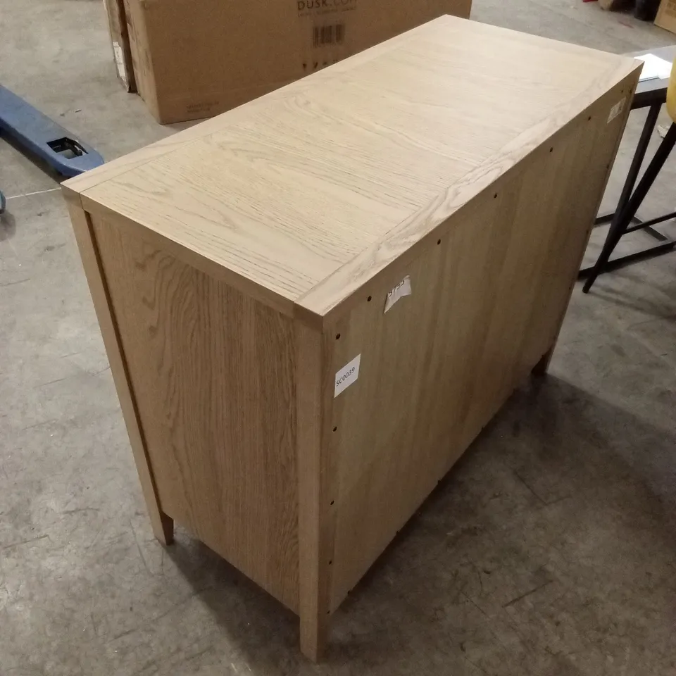 QUALITY DESIGNER RIMINI AGED OAK & WEATHERED OAK 6 DRAWER CHEST