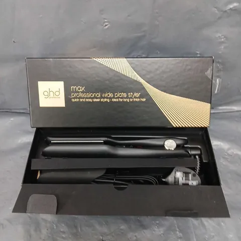 BOXED GHD MAX - WIDE PLATE HAIR STRAIGHTENER - BLACK