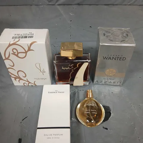 APPROXIMATELY 8 ASSORTED PERFUMES & AFTERSHAVES TO INCLUDE AZZARO, DIGNIFE, MANOLO BLUE ETC