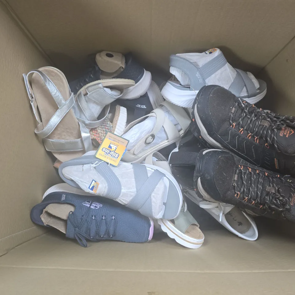 APPROXIMATELY 12 ASSORTED PAIRS OF SHOES OF VARIOUS STYLES AND SIZES 