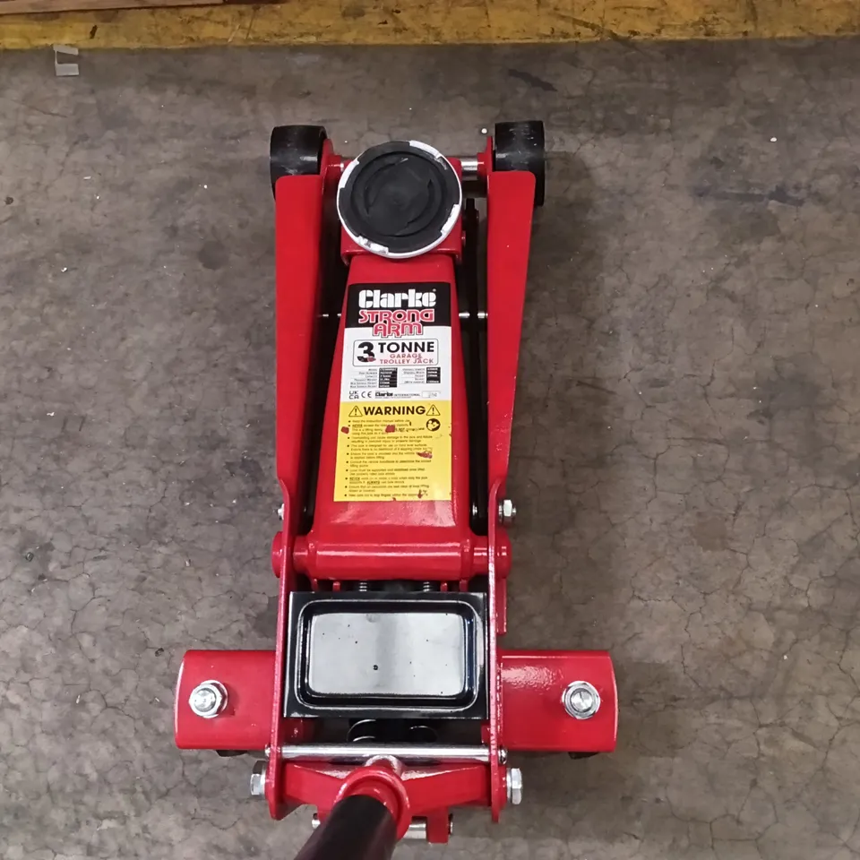 CLARKE STRONG ARM 3 TONNE GARAGE TROLLEY JACK