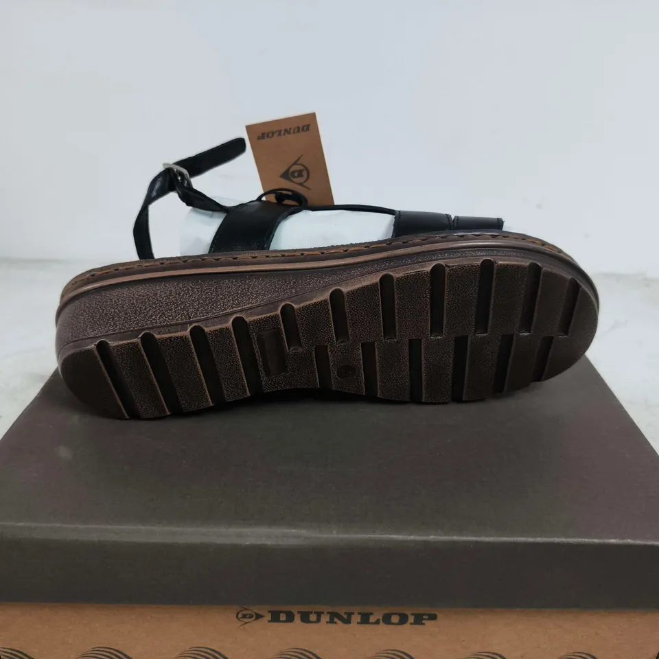 DUNLOP BLAIR BLACK SANDALS UK 7 BOXED