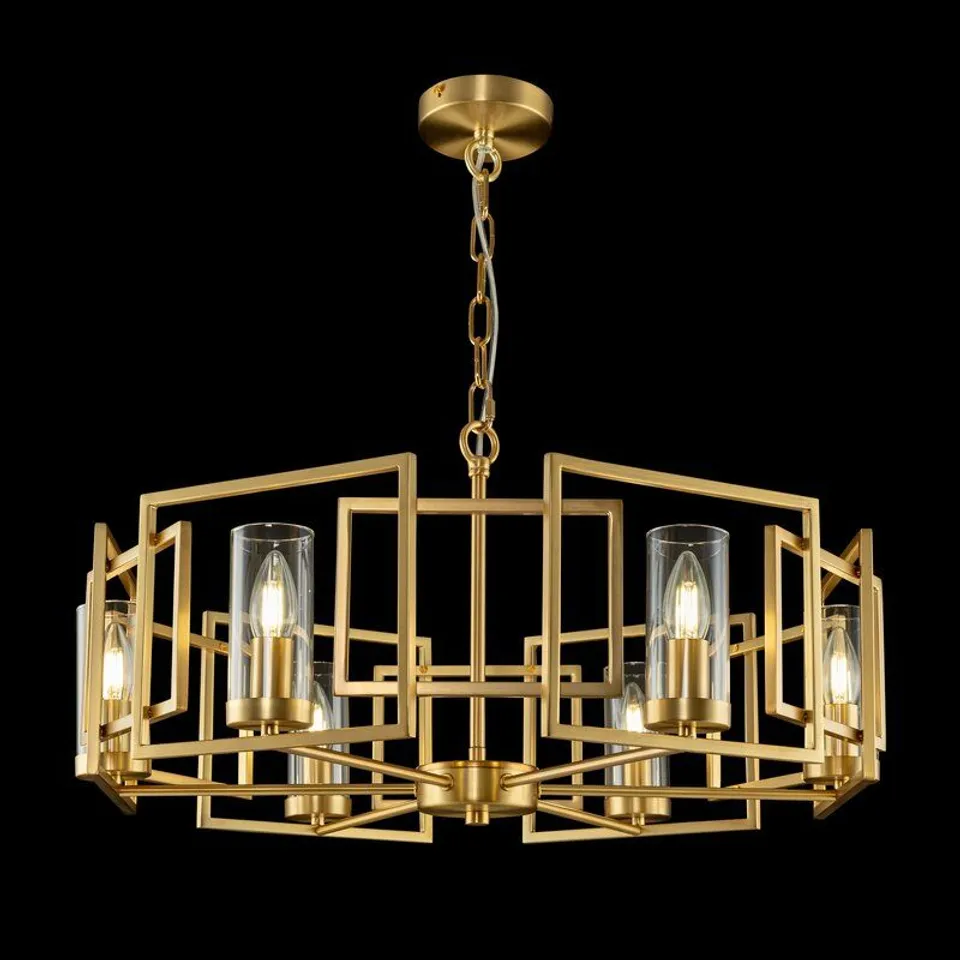 BOXED RIPLEY 6 LIGHT GEOMETRIC CHANDELIER 