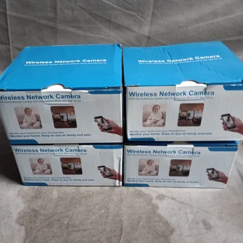 4 X BOXED WIRELESS NETWORK CAMERA UNITS 
